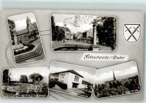58239 W5840 Schwerte - Rückseite mit Abschürfungen bzw Kleberesten Rathaus Postplatz Schwimmbad Kirche Wittekindschule