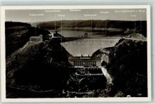 07929 O6555 Saalburg , Saale - Saaletalsperre Staumauer Umspannwerk Krafthaus