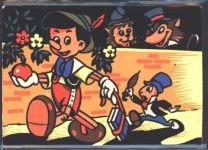 mit Samt Applikation Walt Disney AK mit Stoff
