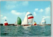 W2300 Kiel , Ostsee Regatta AK Segelboot 1972