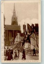 49000 Angers 1916 - Feldpost WK I Kirche St. Maurice Brandtrümmer