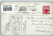 Auckland 1910 Karte beschädigt Hafen