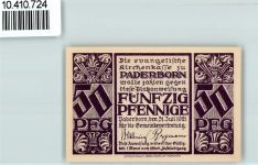 33098 W4790 Paderborn - Notgeld Kirchenorgel