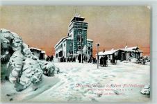 Fichtelberg Lithographie Unterkunftshaus auf dem Fichtelberge Winter Fütt