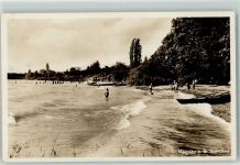 88709 W7759 Hagnau am Bodensee Foto AK Strandbad