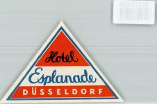 W4000 Düsseldorf Hotel Esplanade Kofferetikett KEINE AK