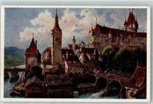 4400 Steyr Künstlerkarte Alte Eisenstadt