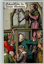 Strafe Schandflöte AK Mittelalter ca. 6. -15. Jahrhundert, unsortiert Lithographie