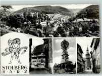 06547 O4713 Stolberg Harz - Rathaus Josephskreuz Marktturm