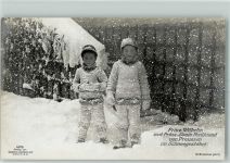 Prinz Wilhelm u. Louis Ferdinand im Schneegestöber Verlag Liersch 4079 Adel Prinz Wilhelm Foto AK