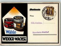 Widder Wachse AK Werbung 1928