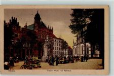 46483 W4230 Wesel a Rhein Gebrauchsspuren Marktszene Rathaus