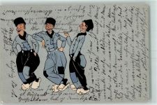 sign. Leo Cheney Holland Tracht Holzschuhe Verlag Dondorf 220 A Künstler 1910