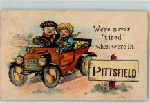 Kind Were never tired when were in AK Auto Humor 1913 Gebrauchsspuren