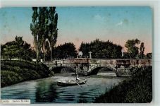 97922 W6970 Lauda 1918 - Tauber Ruderboot Tauberbrücke Kreuz
