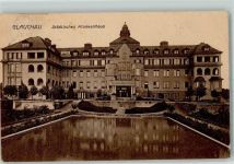 08371 O9610 Glauchau - Städt. Krankenhaus Eingang Parkanlage Weiher