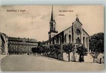 08261 O9655 Schöneck , Vogtl 1915 - Oberer Markt Kirche