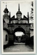 9220 Velden am Wörther See - Schlosstor Wappen Turmspitze
