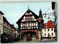 65719 W6238 Hofheim am Taunus - Rathaus Kath. Kirche Telefonhäuschen Polizei-VW Buli