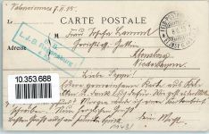 62500 Saint-Omer 1915 - Bahnhof Feldpost WK I