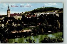 04736 O7305 Waldheim , Sachs 1914 - Kirche und Schule