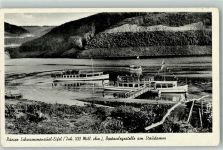 52396 W5169 Mariawald , Abtei 1952 - Rürsee Schwammenauel-Eifel Bootanlegestelle Staudamm Ausflugsboot Ruderboot