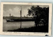 06886 O4600 Lutherstadt Wittenberg Gebrauchsspuren Elbe Frachtschiff