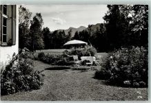 83730 W8165 Fischbachau Gebrauchsspuren Richterheim Garten Gartentischgarnitur Sonnenschirm