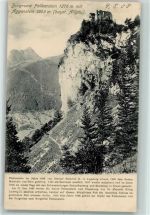 87459 W8962 Pfronten 1908 - Burgruine Falkenstein mit Aggenstein