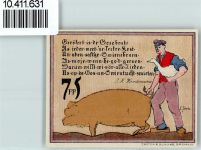 49356 W2840 Diepholz - Notgeld Bauer Schwein Gans