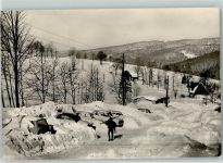 09623 O9201 Holzhau - Winter Skifahrer Oldtimer