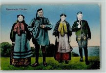 Riesertracht, Pärchen AK Trachten Thüringen