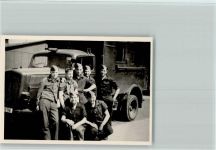 ca 1950 Soldaten vor dem LKW Lkw Foto AK