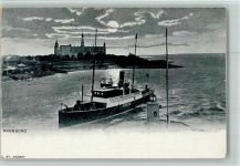 Kronborg - Dampfer und Leuchtturm ca 1905 AK