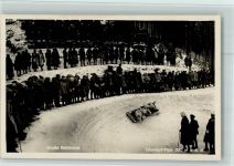 O6055 Oberhof , Thüringen Große Bobkurve ca 1938 AK Gute ERhaltung Bob Foto AK
