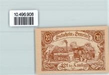 4650 Edt Notgeldschein 20 Heller Dampfmaschine Heuwagen