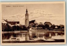 01619 O8401 Zeithain - Dorfteich Kirche