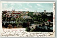 08396 O9611 Waldenburg , Sachs 1901 Gebrauchsspuren