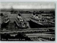 Genova Hafen mit großen Dampfern, gute Erhaltung AK Hafen