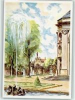 W6400 Fulda Nr. 1096 sign Bechstedt - Orangerie , sehr gute Erhaltung AK Mandt Künstlerkarte