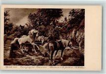 Pferde am Campagna Brunnen AK Koller, R.