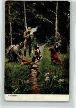 Jäger mit Jagdhunden, Hochblatt, Ströfer Serie 448 gute Erhaltung Jagd 1907