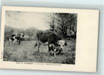 Bäuerinnen mit ihren Kühen ca 1900 AK Gemälde von Barillot Landwirtschaft Künstlerkarte