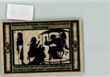 17235 O2080 Neustrelitz Lithographie Notgeld, Nr. 5 Scherenschnitt "Durchlauchten"