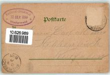 65385 W6220 Niederwald , Jagdschloß 1899 Lithographie Nationaldenkmal