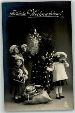 Puppen Spielzeug Kinder Verlag L.J. + F.F. Serie 4036-1 AK Weihnachtsmann 1912 Foto AK