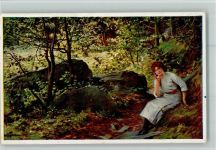 Adolf Liebscher - Das erste Rendezvous, gute Erhaltung Künstler