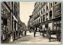 59000 Lille Künstlerkarte la Rue du vieux Marche aux Moutons