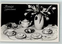 Geburtstag - Kaffeetafel - Hartelijk gefeliciteerd gedeckter Tisch 1952