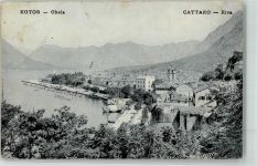 Kotor Cattaro 1908 - Obala Hafen